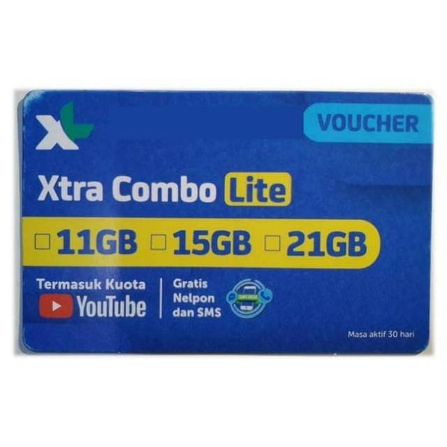 Voucher XL Combo Lite 11GB 30Hari (+Xtra Unlimited Turbo)
