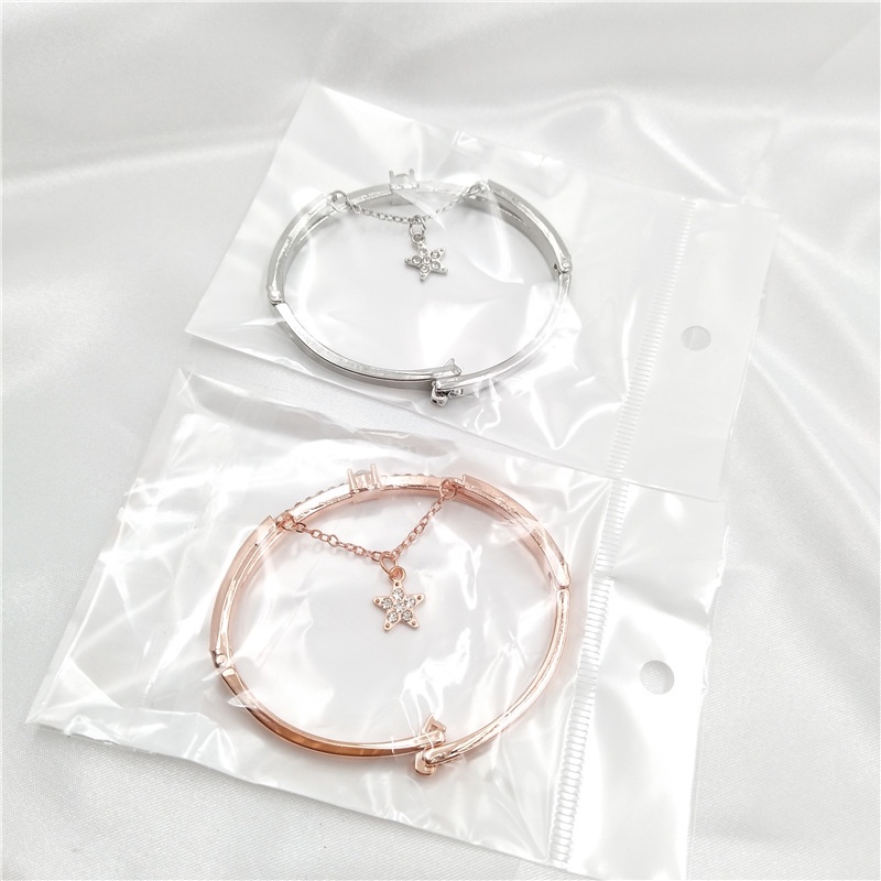 Gelang Wanita Titanium Fashion Korea Permata Berlian Bintang Rumbai Anti Karat