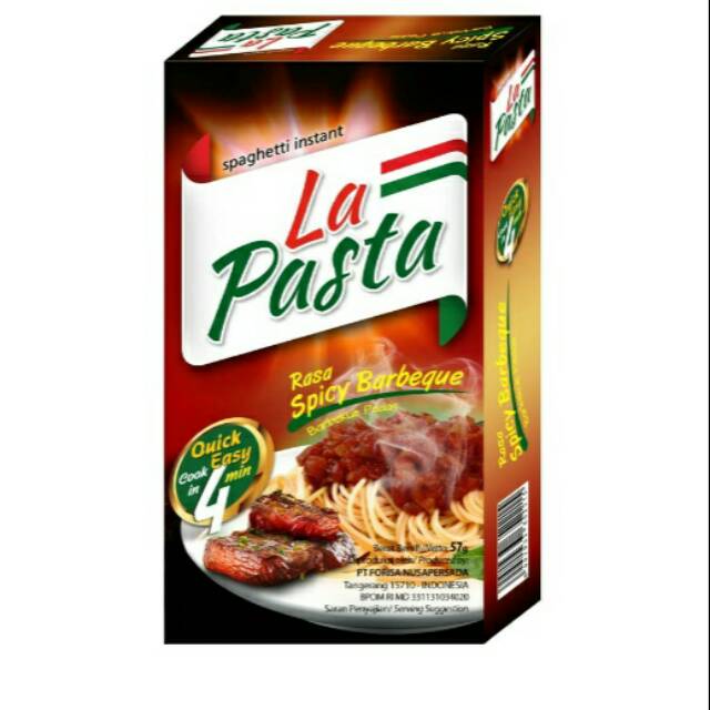 

La Pasta spaghetti instan spyci barbeque (57g)