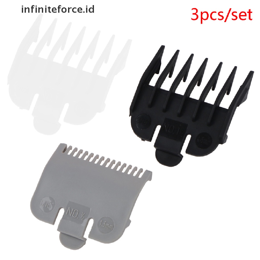 Infiniteforce.id 3Pcs / set Sisir Panduan Alat Cukur Rambut Universal