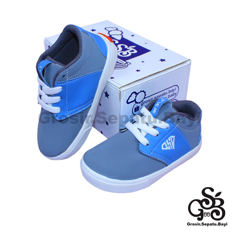 sepatu sneakers anak sepatu anak laki laki sepatu anak perempuan model casual PHOENIX kids ABU polos ringan fleksibel &amp; Anti Slip