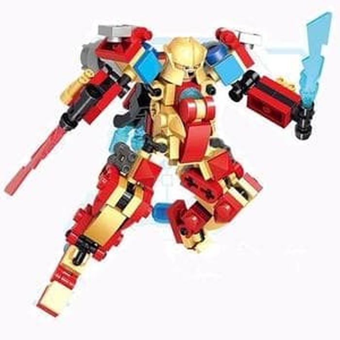 ROBOT Lego Robot Gundam Ultron Armor 621002 Mancheng Gold Warriors 140pcs terbatas