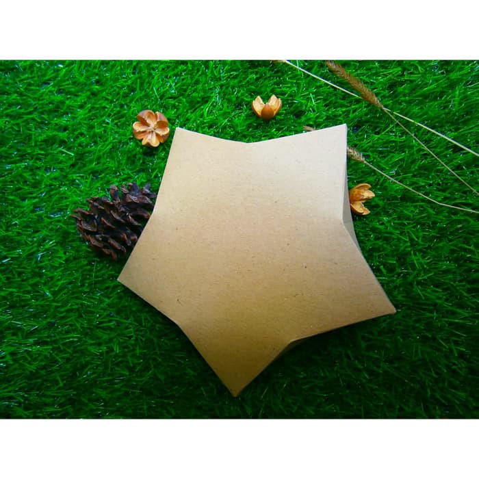 

READY STOCK PILLOW BOX BINTANG PACKING SOUVENIR UKURAN BESAR BROWNKRAFT 280 gsm