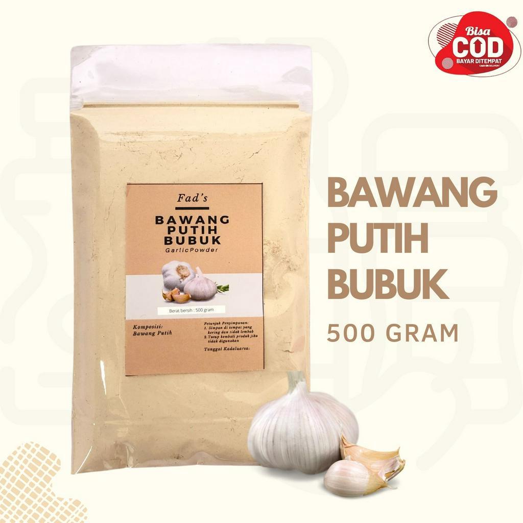 Fad's Bumbu Dapur Bubuk Bawang Putih Bubuk 500 Gram - Bawang Merah Bubuk 500 Gram - Bawang Bombay Bubuk 500 Gram