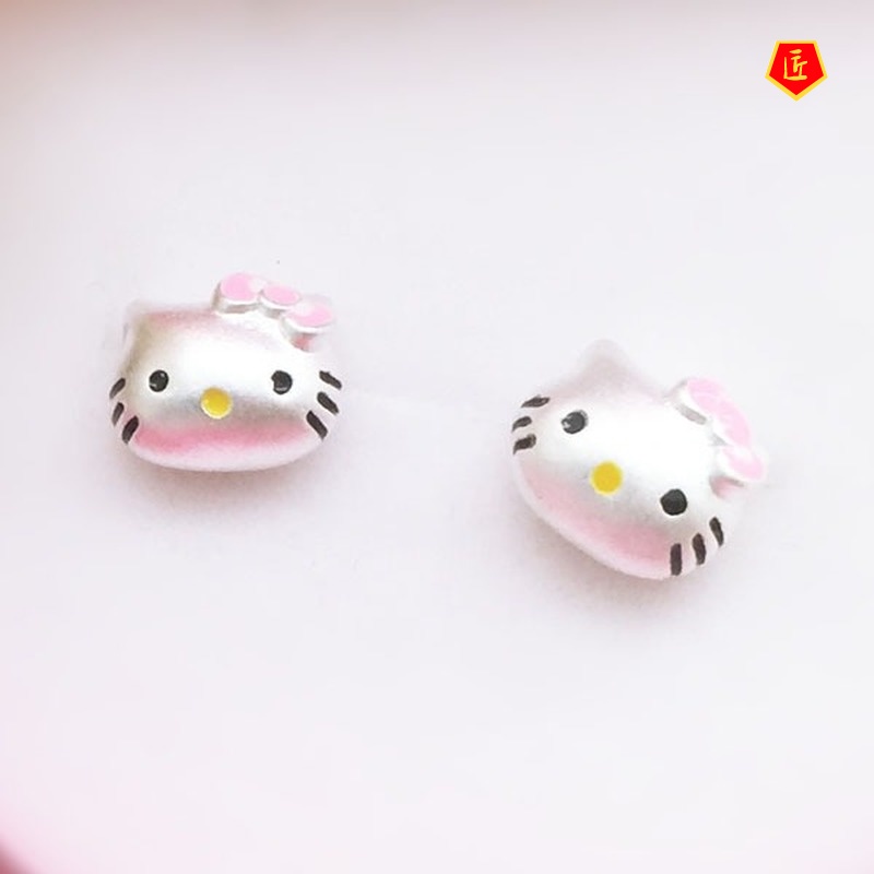 [Ready Stock]Cartoon Fashion Kitty Stud Earrings