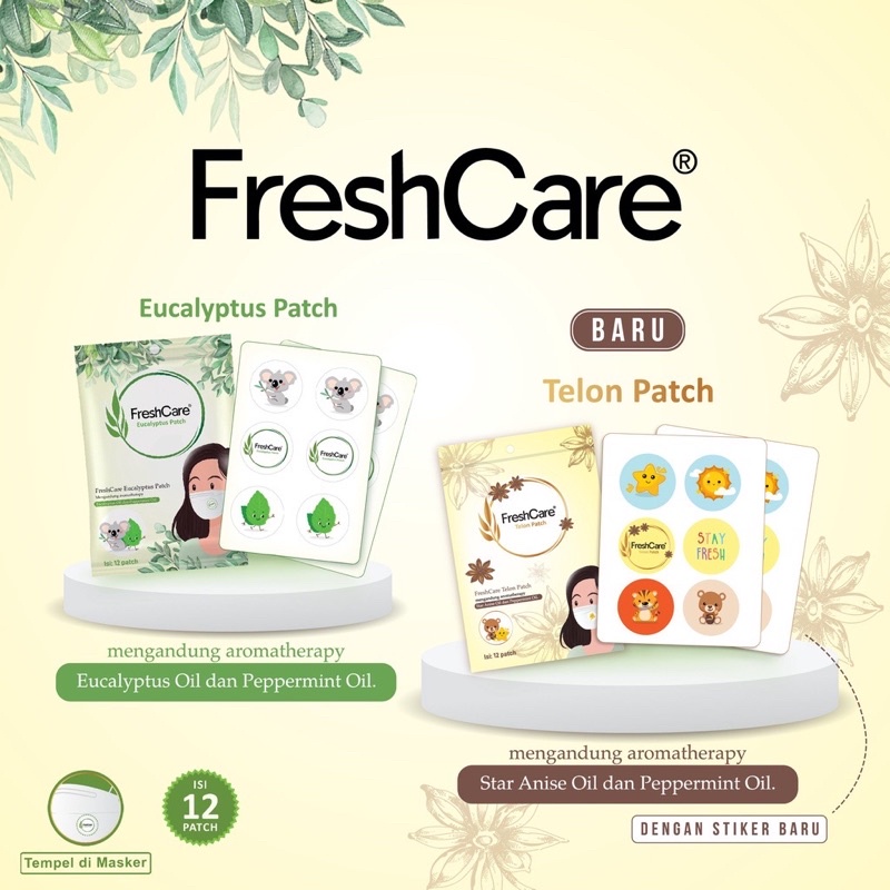 Fresh Care Eucalyptus Patch Freshcare Stiker Masker Aroma Terapi Minyak Kayu Putih Melegakan Pernafasan // Freshcare Telon