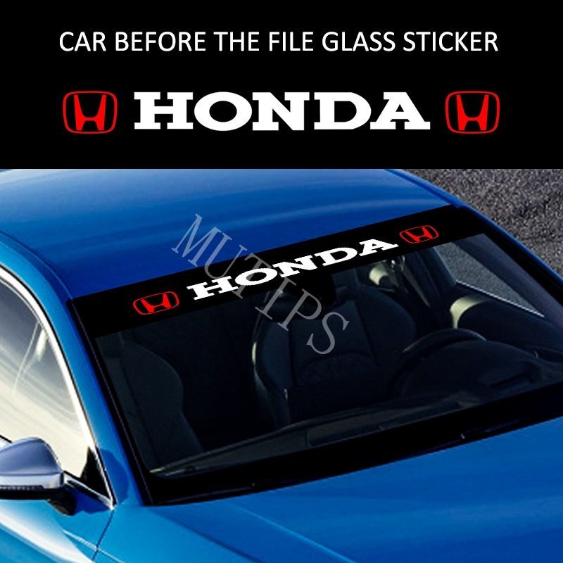 Stiker Kaca Depan Dan Belakang Mobil Honda Civic CRV HRV BRV Jazz Freed Brio Accord Bahan PVC Tahan Air
