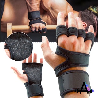 1 Pair Weight Lifting Gloves Women Men Fitness Sports Body Building Gymnastics Grips Gym Hand Palm Protector Gloves Sarung Tangan Olahraga Fitness
