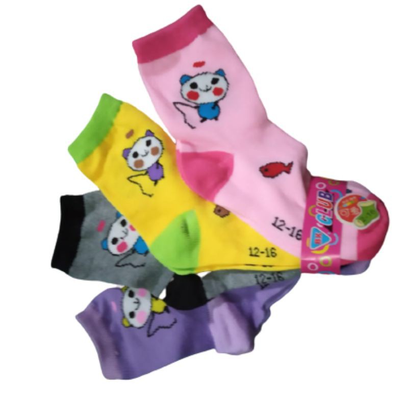 KAOS KAKI GAMBAR/ KARAKTER (import) ANAK PEREMPUAN/TK-SD (RANDOM)