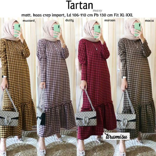 Gamis Tartan maxi