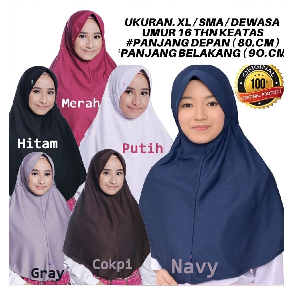 Kerudung sekolah tali pita/hijab anak sekolah TK,SD,SMP,SMA/Kerudung sekolah mirip rabbani