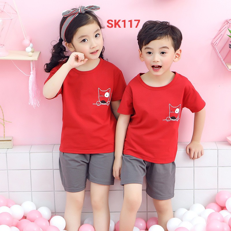 setelan anak laki-laki / setelan anak lengan pendek / baju santai anak / setelan anak import