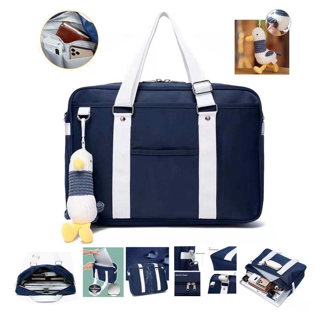 Tas Laptop Lenovo Ideapad 320 14 INCH Jinjing Handstrap FashionTrendy duck doll Size 13 14 15 16 inch⁹