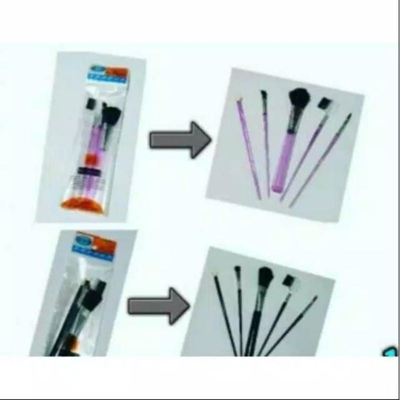 JG - ALAT MAKE UP - KUAS MAKE UP SET 5 PCS / MEI HONG DA -  MHD WARNA