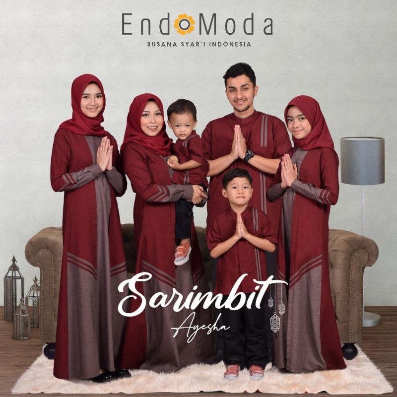 Sarimbit Keluarga Endomoda Ayesha Maroon