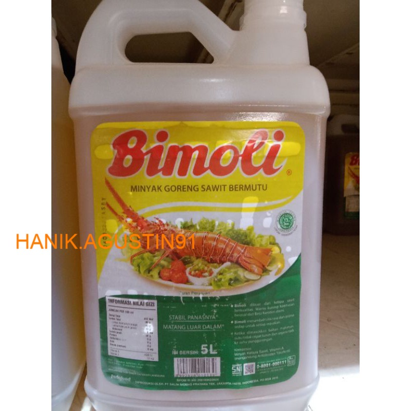 

Minyak Goreng Bimoli / Bimoli klasik 5 Liter