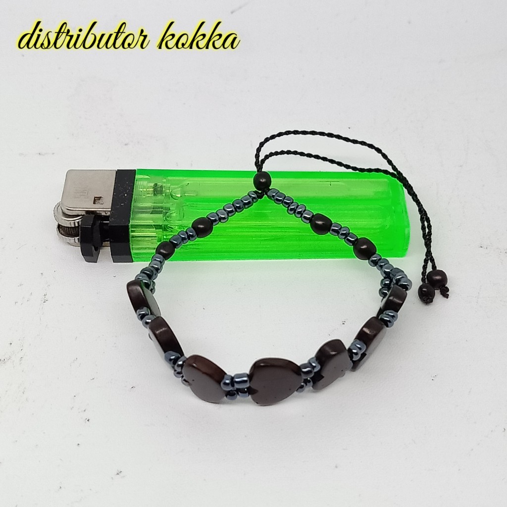 ( SUPER MURAH ) Gelang Kokka kaukah kaokah fukakah koka love manik hitam
