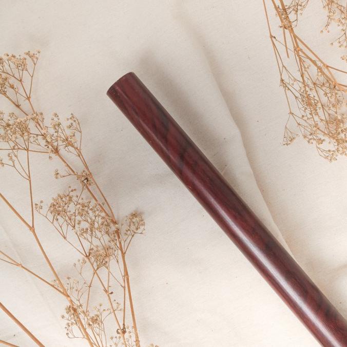 ROLLET BESI GORDEN MOTIF SERAT KAYU DARKBROWN MURAH