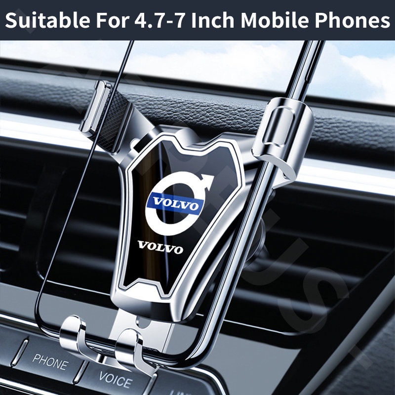 Volvo Stand Handphone Universal 4.7-7 inch Dapat Berputar 360 Derajat Ventilasi Ac Mobil Holder Handphone Untuk Volvo XC60 S60 S80 XC90 V60 XC40