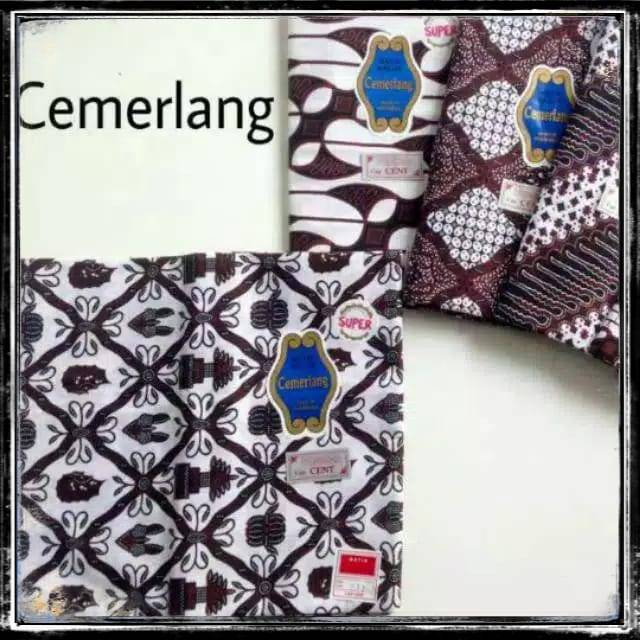 Kain batik jarik cemerlang / kain batik putih / jarik lembaran