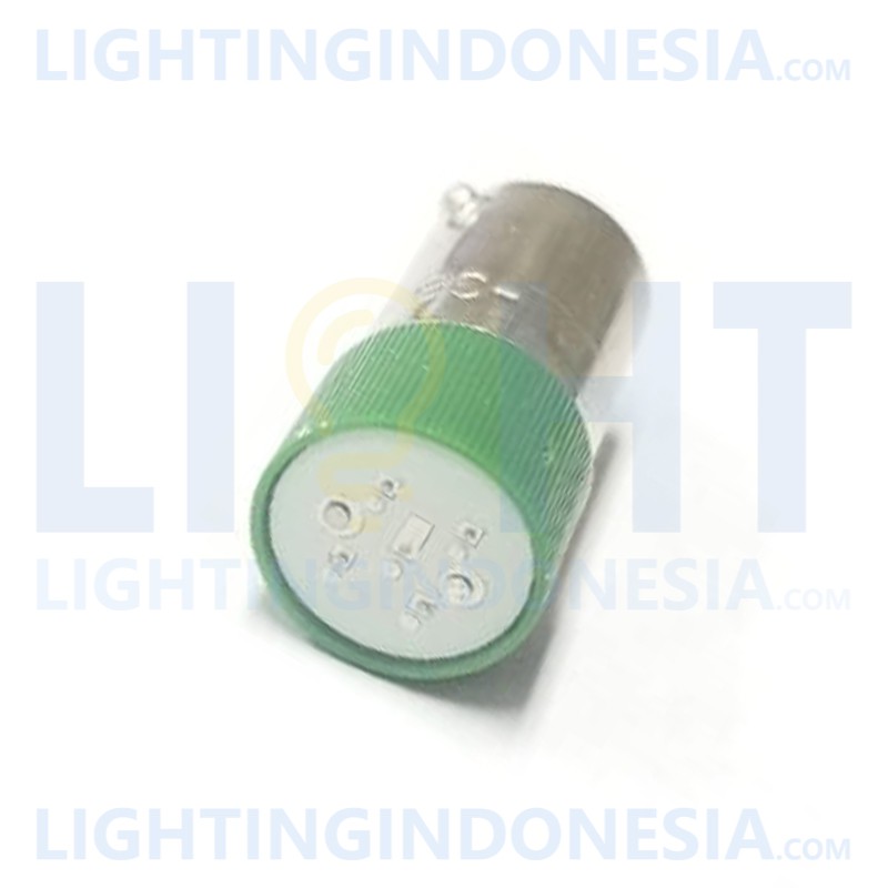 Lampu Indikator Bayonet LED BA9s Hijau