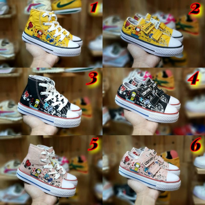Sepatu Converse Anak / Sepatu Anak Converse BTS High Import Quality / Sneakers Anak Converse Unisex