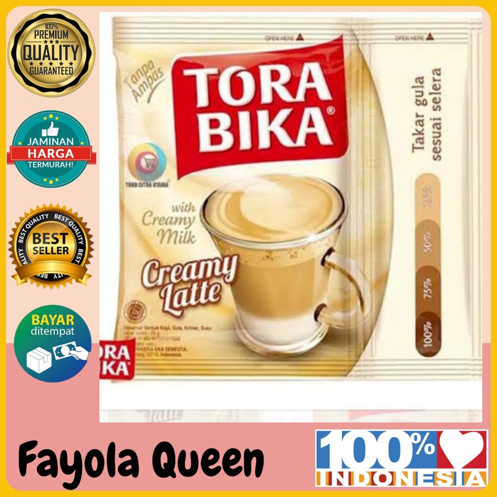 

( Bayar ditempat / COD ) Kopi Torabika Creamy Latte 25 Gram Original isi 10 sachets