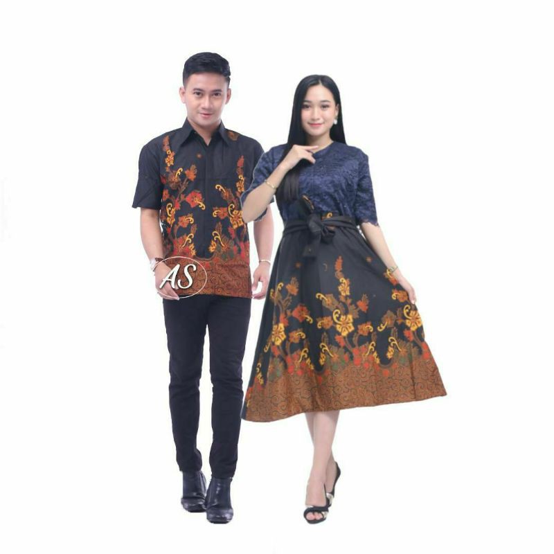 GROSIR COUPLE DRESS BROKAT BATIK COUPLE