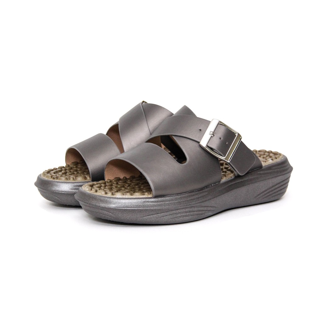 Kozuii K-Walk Sandal Terapi Kesehatan Sandal Refleksi Sandal Akupuntur Sandal Rematik-Dark Grey - XS