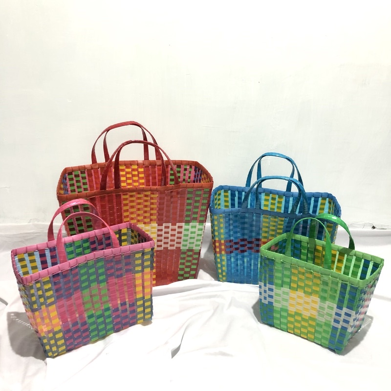 Tas Anyaman Plastik Anting Termurah/Grosir/Tas Pasar/Tas Belanja