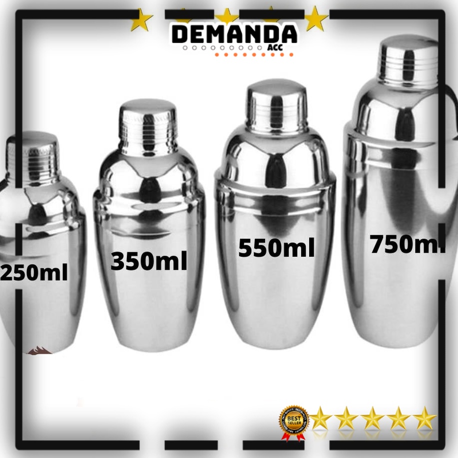 Shaker Cocktail Stainless 250ml 350ml 500ml 550ml 700ml 750ml Taiwan / Shaker Stainless / Shaker Minuman