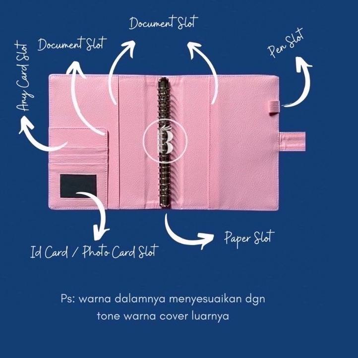 

✲Terlaku.➮ R8ZTO Bindermu READY Binder Grid Black White Monochrome 20ring A5 dan 26ring B5 96 Laris