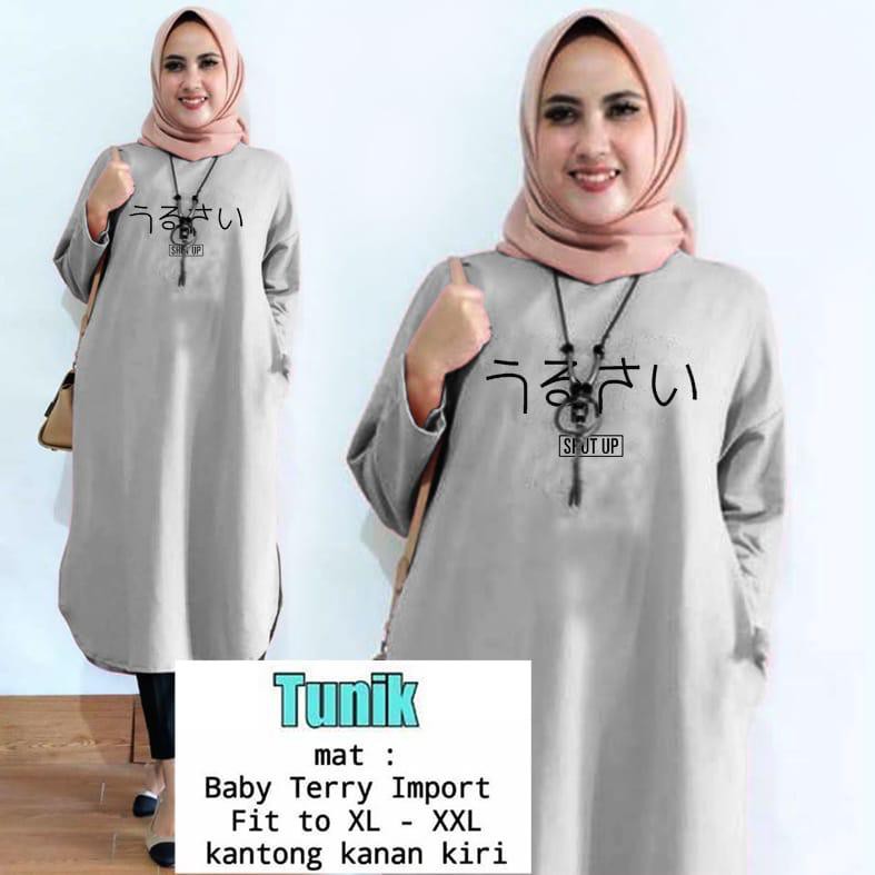 TUNIK SHUT UP / TUNIK MAMACHI / TUNIK POLOS/ TUNIK CEWEK / TUNIK PANJANG / TUNIK MAMACHI TUNIK TOP