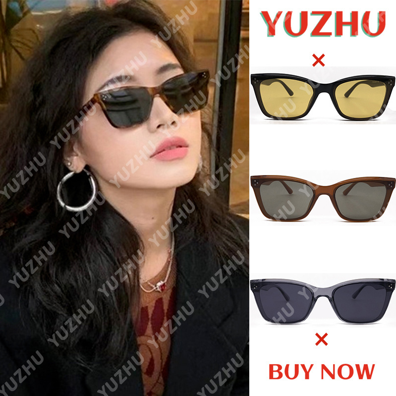 (YUZHU) COD Gaya Korea Retro Cat Eye Sunglasses Untuk Wanita Nuansa Bingkai Kecil Sempit Untuk Wanita