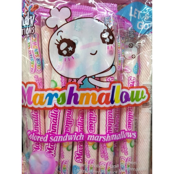 

marshmallows rasa strawberry isi 30