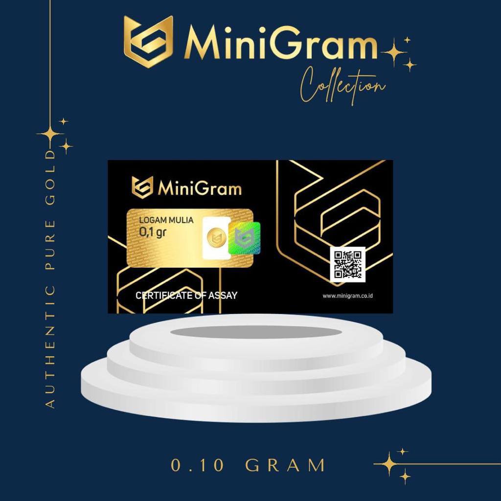 TAO Distributor Agen Resmi MINIGRAM Logam Mulia Emas Murni 24k Sertifikat Resmi 0,1 gram