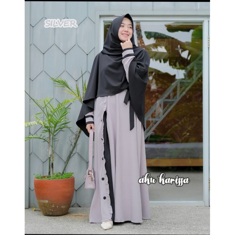 GAMIS AKU KARISSA TERBARU AQILA SET KHIMAR ORIGINAL AKU KARISSA