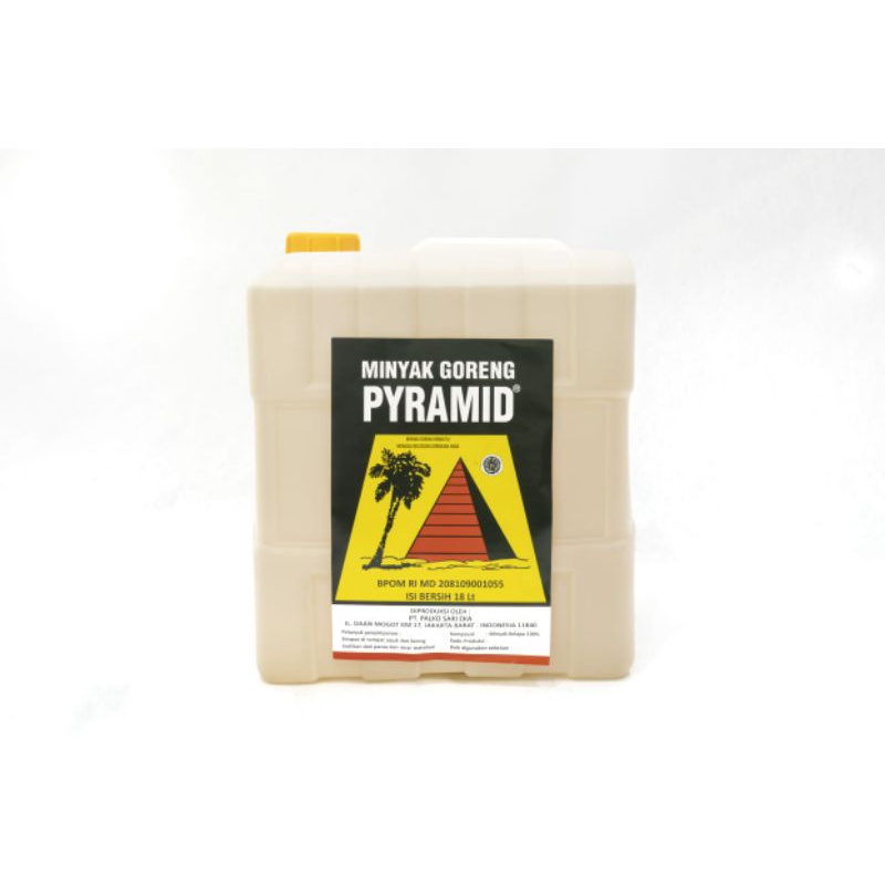 Minyak Goreng Kelapa Pyramid 18 liter (Coconut cooking oil)