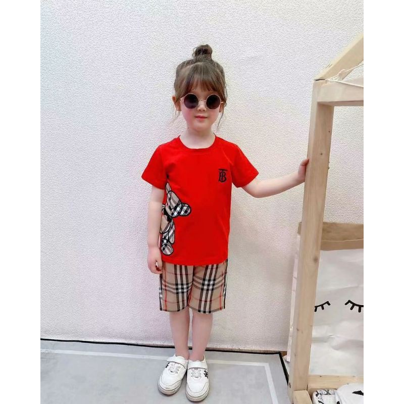 Setelan anak/anak perempuan/anak laki/setelan anak impor/celana pendek/Burberry/import/setelanpendek