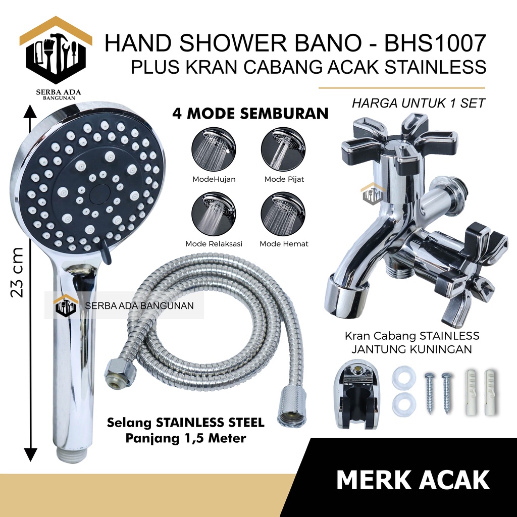 Paket Super Shower Hemat Air Murah  Hand Shower Turbo Semprotan AIR DERAS MURAH MERIAH TOILET WC