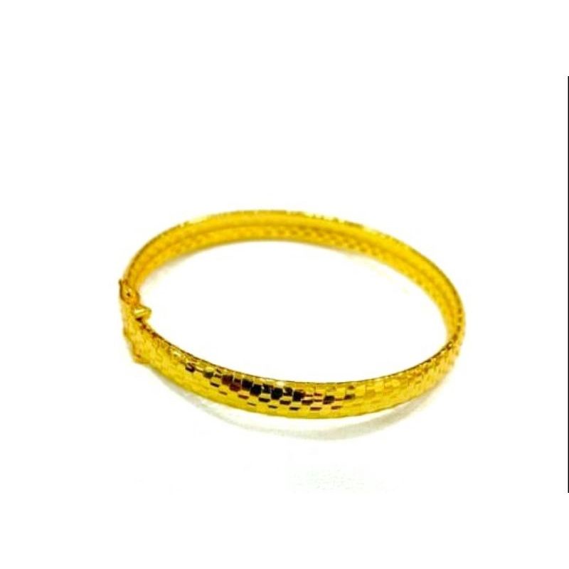 Gelang Keroncong Dewasa Warna Gold Anti Karat Isi 1pcs