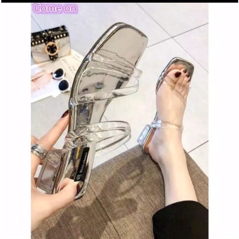 heels kaca bening 3cm