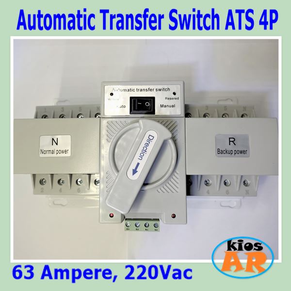 Automatic Transfer Switch ATS 4P 220VAC 63A