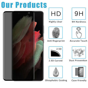 For Samsung Galaxy S21 Ultra S21 Plus Privacy Anti-Spy Tempered Glass Screen Protector