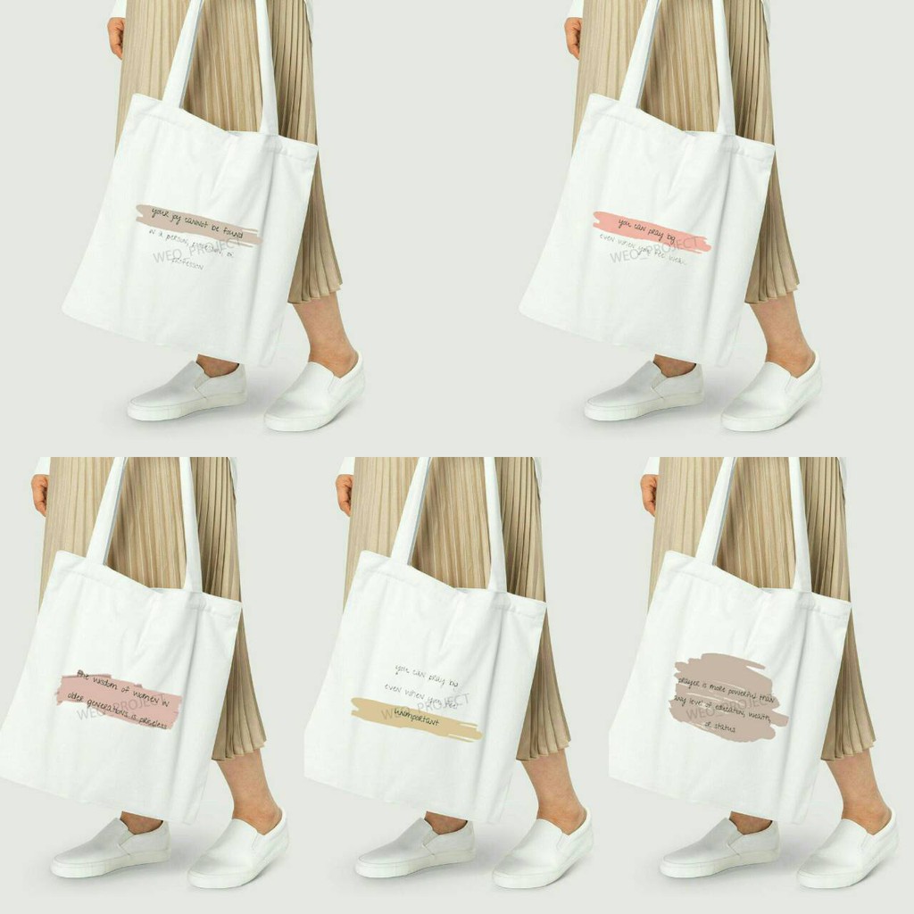 TOTE BAG KANVAS / TOTE BAG WANITA / TOTE BAG PENYEMANGAT