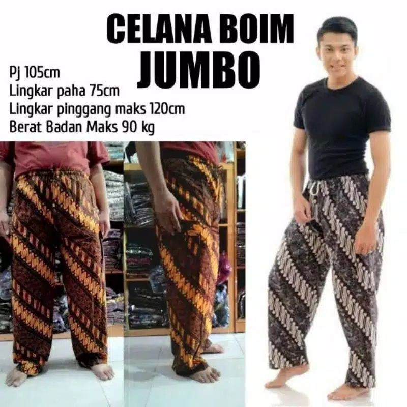 Celana Boim JUMBO Celana Batik JUMBO , Celana Kolor JUMBO , Celana Betawi JUMBO