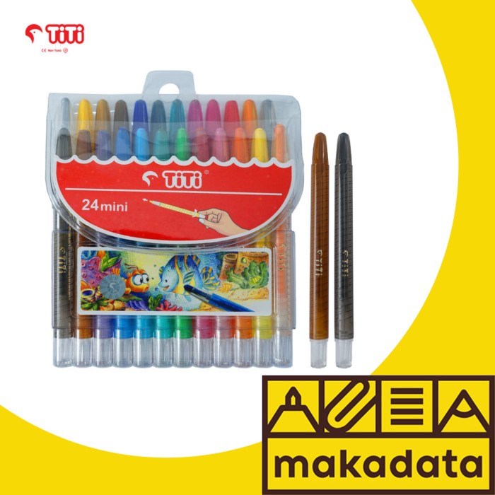 

(BISA COD) CRAYON | OIL PASTEL TITI PUTAR / TWIST MINI ISI 24 WARNA MURAH