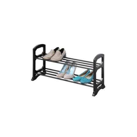 Krisbow Rak Sepatu Stackable 2 Tingkat - Hitam
