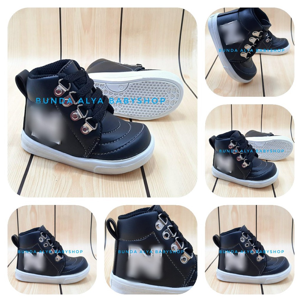 Sepatu Anak Laki Boots Umur 1 5 6 7 Tahun HITAM Alas Karet Sepatu Boots Anak Cowok AntiLicin Size 22 30 - 34 - 35