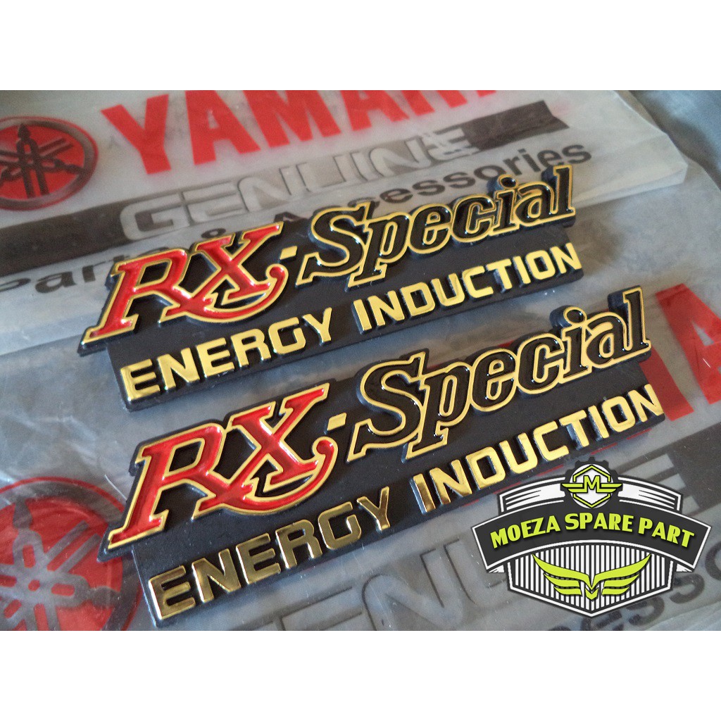 Emblem Tutup Aki Tempong Yamaha Rx Spesial RxSpecial RxSpesial Red Merah